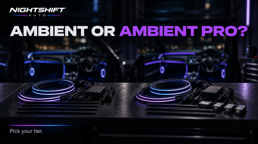 NIGHTSHIFT AMBIENT and AMBIENT PRO kits compared side by side