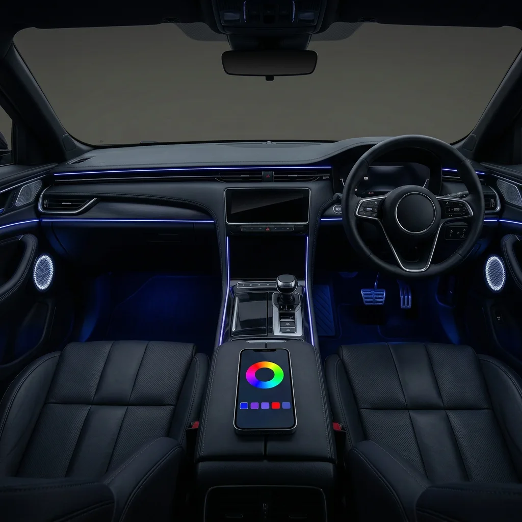 Controlling NIGHTSHIFT ambient lighting colours from a smartphone app